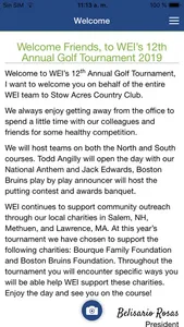 WEI Golf Tournament App screenshot 1