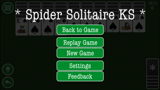 Spider Solitaire Classic Patience Game Free Edition by Kinetic Stars KS screenshot 2