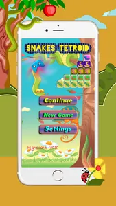 Snakes Slithering In Square Box - The New Tetroid Puzzle Game screenshot 0