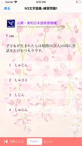 N3 文字語彙問題集 screenshot 1