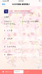 N3 文字語彙問題集 screenshot 7