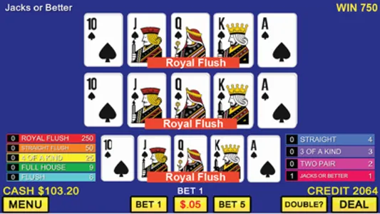 Multi Video Poker Casino screenshot 2