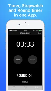 ThreeTimer - Stopwatch.Timer.Round timer screenshot 1