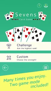 Sevens - Fun Classic Card Game screenshot 2