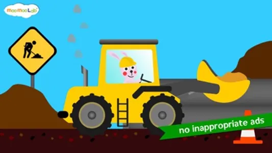 Construction Vehicles - Digger, Loader Puzzles, Games and Coloring Activities for Toddlers and Preschool Kids screenshot 0
