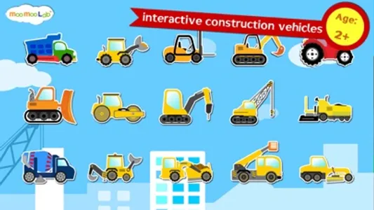 Construction Vehicles - Digger, Loader Puzzles, Games and Coloring Activities for Toddlers and Preschool Kids screenshot 1