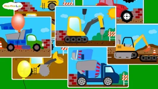 Construction Vehicles - Digger, Loader Puzzles, Games and Coloring Activities for Toddlers and Preschool Kids screenshot 2