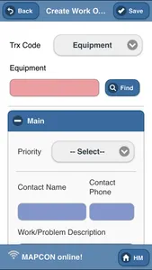 MAPCON Mobile CMMS screenshot 1