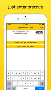 Radio Code for Renault Stereo screenshot 0