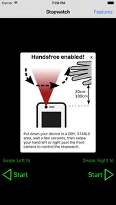 Hands-free Stopwatch: use hand gestures to control timer for swimming and kitchen screenshot 0