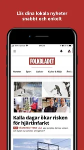 Folkbladet Västerbotten screenshot 0