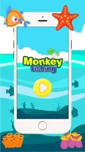 Monkey Fishing Catch Big Fish Game For Kids screenshot 0