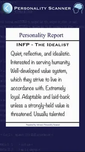 Advance Personality Scanner screenshot 3