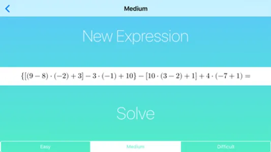 Mathematical Expressions - Generator and Solver screenshot 2