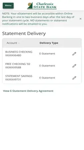 Charlevoix State Bank Mobile screenshot 2