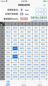 钢筋选用表 screenshot 0