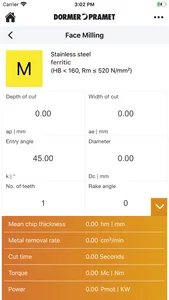 Dormer Pramet Calculators screenshot 4