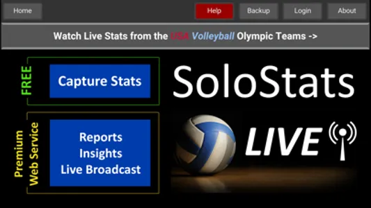 SoloStats Live Volleyball screenshot 0