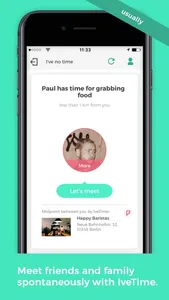 IveTime for meetup & friends screenshot 1