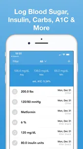 Glucose Blood Sugar Tracker screenshot 1