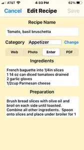 JustMyRecipes screenshot 2