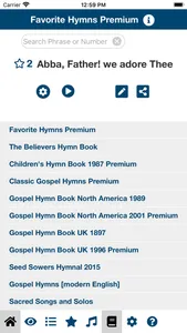 Favorite Hymns/Hymnals Premium screenshot 8