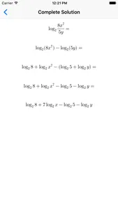 Logarithms screenshot 1