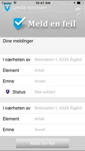 Meld en feil – Gjesdal kommune screenshot 1