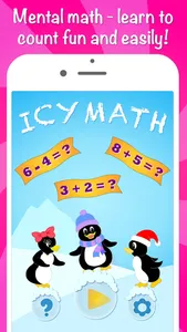 Icy Math Free Addition and Subtraction game for kids and adults good brain training and fun mental maths tricks screenshot 0