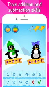 Icy Math Free Addition and Subtraction game for kids and adults good brain training and fun mental maths tricks screenshot 1