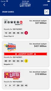 Texas Lottery Official App screenshot 1