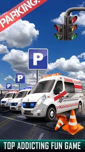 Ambulance Emergency Parking 3D - Real Heavy Car Driving Test Critical Mission screenshot 0