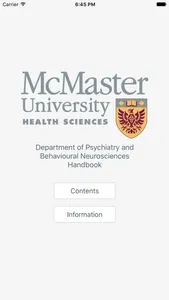 McMaster Psychiatry Handbook screenshot 0