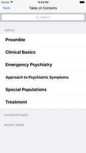 McMaster Psychiatry Handbook screenshot 1