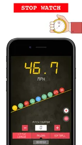 Baseball Pitch Speed Radar Gun screenshot 4