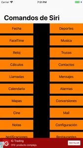 Comandos de Siri screenshot 0