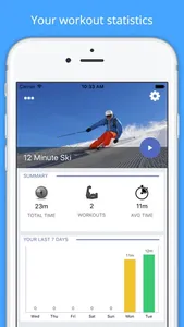 12 Min Ski Workout Slopes Fit screenshot 1