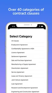 Legal Agreement Clause screenshot 1