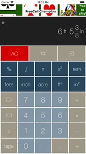 Feet&Inches Calculator screenshot 0