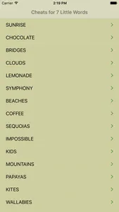 Cheats for 7 Little Words screenshot 0