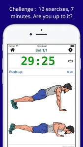 7 Minute SCIENTIFIC Workout Challenge Free screenshot 1