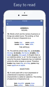 Esperanto Grammar and Vocabulary screenshot 1