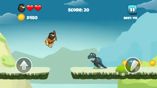 Dinosaur vs Caveman - Dino Hunting Games for Kids screenshot 0