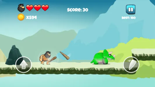 Dinosaur vs Caveman - Dino Hunting Games for Kids screenshot 1