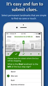 BlindWays: bus stop navigation screenshot 2