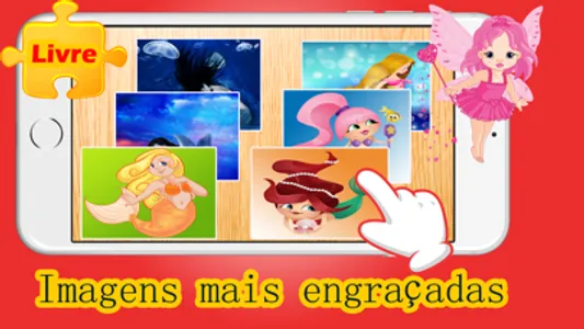 Quebra-Cabeça da Princesa Sereia no Jogos Educativos Grátis para Crianças e Jardim de Infância screenshot 0