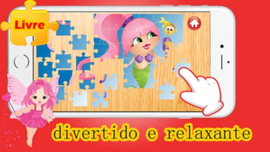 Quebra-Cabeça da Princesa Sereia no Jogos Educativos Grátis para Crianças e Jardim de Infância screenshot 2