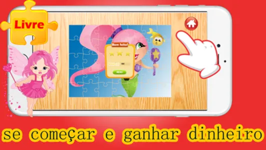 Quebra-Cabeça da Princesa Sereia no Jogos Educativos Grátis para Crianças e Jardim de Infância screenshot 3