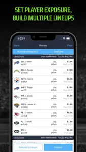 LineupHQ for DraftKings screenshot 4