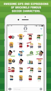 Brickmoji Stickers: Soccer Edition screenshot 1